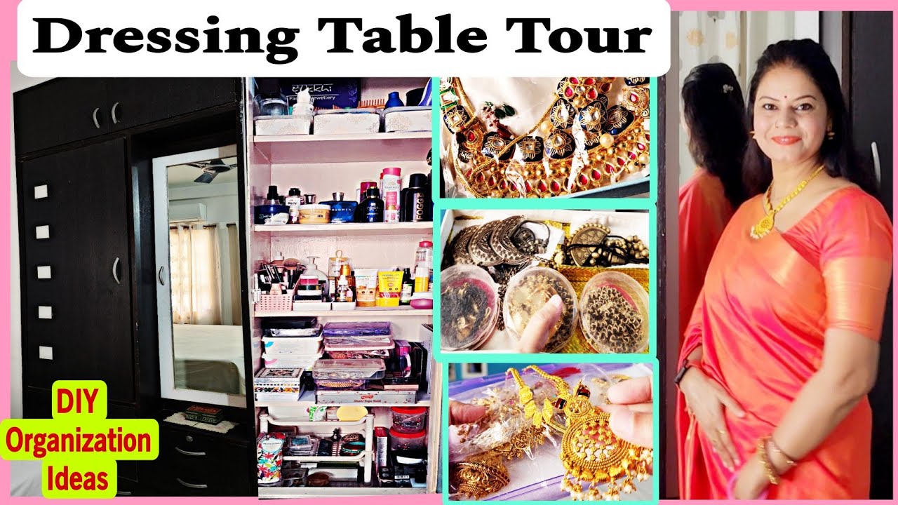 DRESSING TABLE TOUR-Jewellery/Makeup💄Hair Accessories |DIY ORGANIZATION IDEAS
