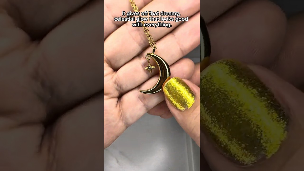 Unboxing the Celeste gold moon + star necklace 🌙✨ simple, elegant, and celestial 