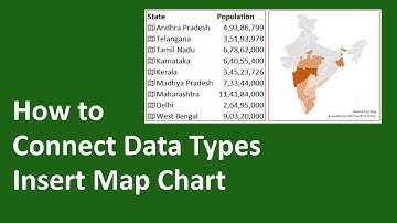 11. How to connect Geography Data Types and Insert Map Chart in Ms-Excel - #1MinuteSnippets