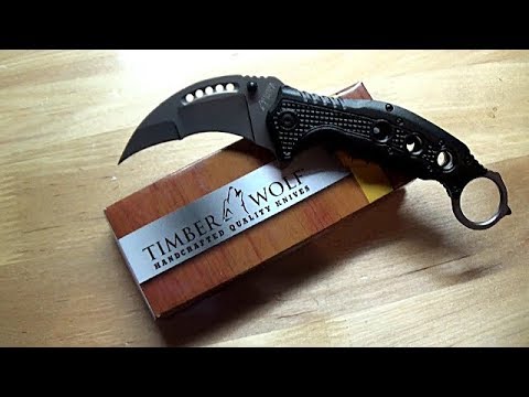 Folding Karambit Timber Wolf Tw542 From Budk Youtube