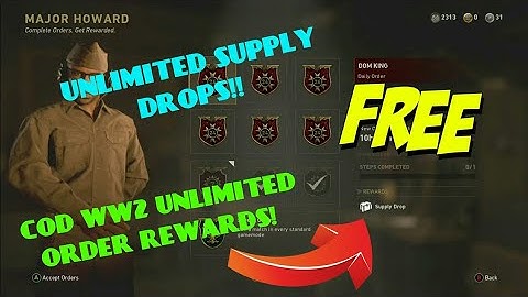 WW2 RANK UP 2X FASTER 2XP  ***UNLIMITED SUPPLY DROPS/CONTRACTS GLITCH WW2***