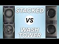 Stackable washer and dryer vs wash towers  pros and cons