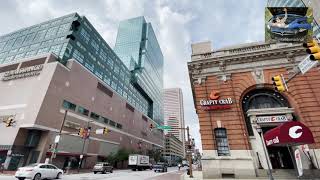 Baltimore, Maryland DownTown + Inner Harbour WALKING TOUR in 4K