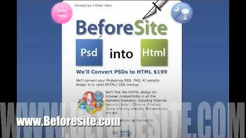 PSD to HTML / Graphic to Web Site Conversion