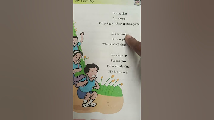 std 1 new syllabus 1 english poem My first day
