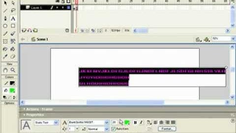 How to use text tool in Flash with different effect?
