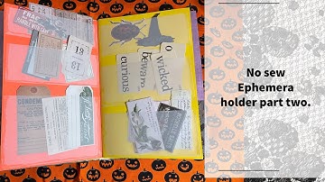 No sew Ephemera holder / junk journal