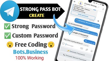 how to create telegram password generation bot, Create Strong passwords Telegram...! Developers king