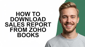 How To Download Sales Report From Zoho Books - JamiesTutorials