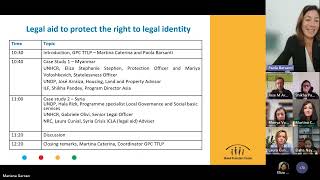 Webinar: Legal Aid to Protect the Right to Legal Identity screenshot 2