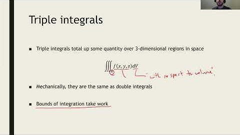 Math 2374 Lecture 10A: Triple integrals