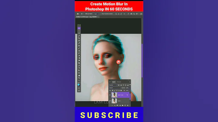 Create Motion Blur In Photoshop IN 60 SECONDS - Photoshop Tutorial #shorts