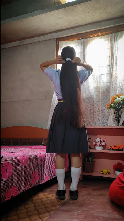 Priya school girl uniform school girl morning routine 🥰 wearing school  girls school shoes & socks