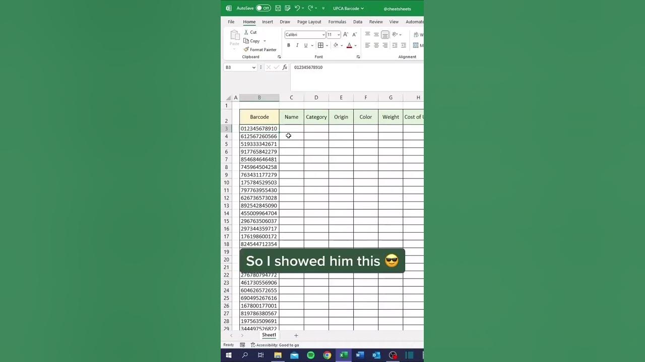How to make barcodes in excel techbro2 viral shorts youtube