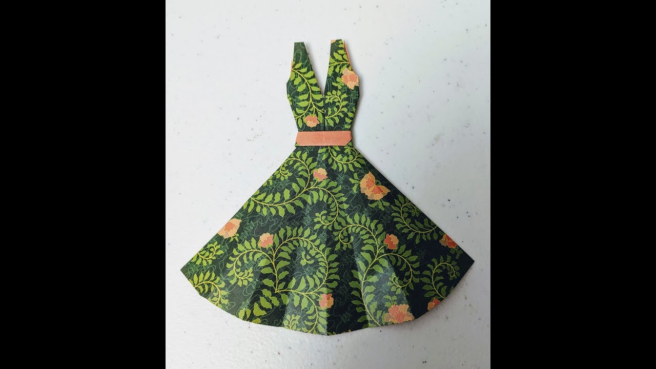 Simple Origami dress 36 YouTube