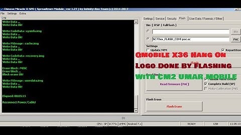 Qmobile X36 Hang On Logo Done By Flashing With CM2