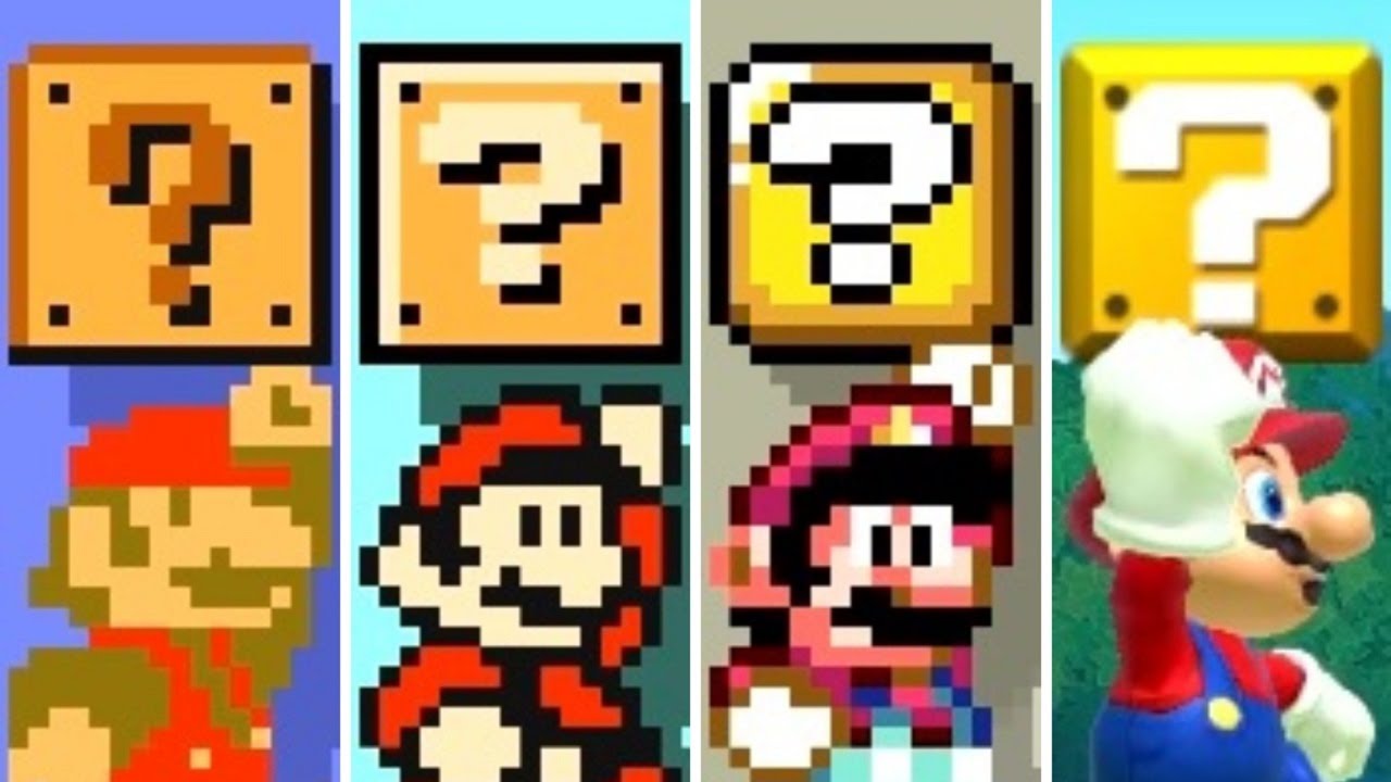 Evolution of ? Blocks in Super Mario Games (1985-2022) 