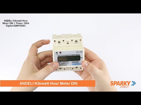 ANDELI Kilowatt Hour Meter DIN 1 Phase 100A Digital | ADM100SC