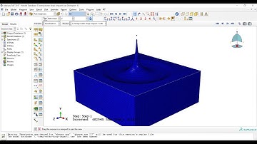 Water drop impact on a water surface using Eulerian approach Abaqus