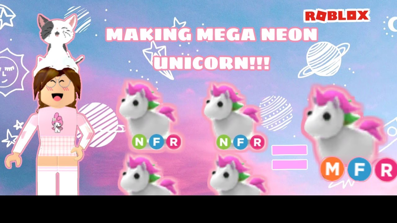 Making Mega Neon Unicorn In Adopt Me Roblox Kawaii Chibi Youtube