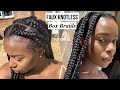 DIY JUMBO KNOTLESS BOX BRAIDS FOR BEGINNERS | EASY METHOD!! | STRETCHING X-PRESSION BRAIDING HAIR