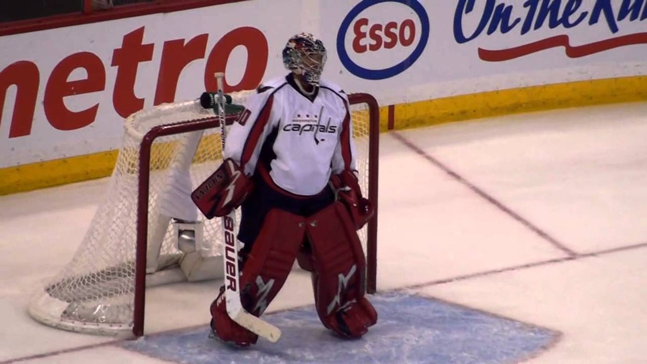 Tomas Vokoun and Michal Neuvirth in action during the Capitals @ Senators hockey game - YouTube