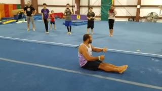 Dominique Lewis Backflip From Sitting