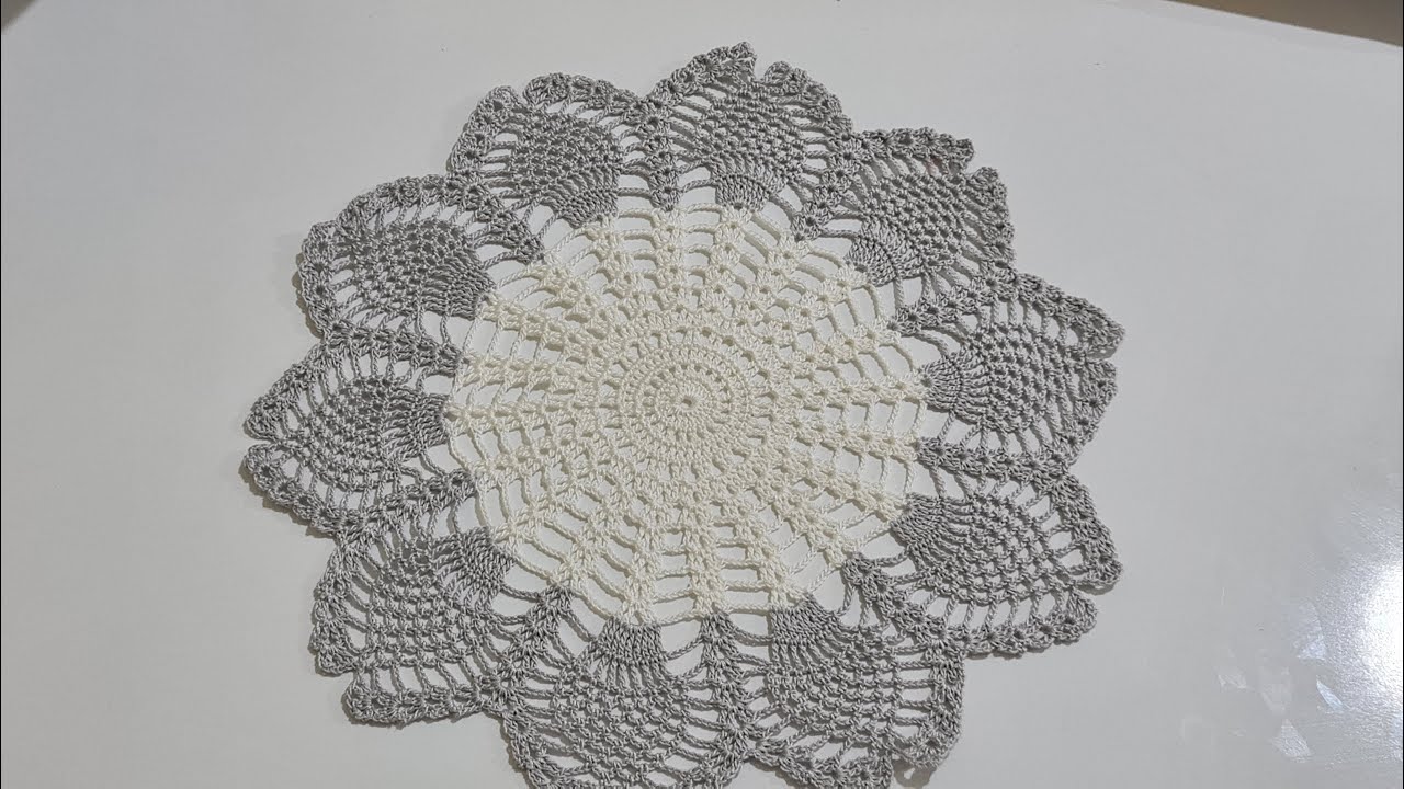 Tığişi Örgü Yuvarlak Dantel 🌿 Günebakan Modeli Yapımı 🌼 Part 1