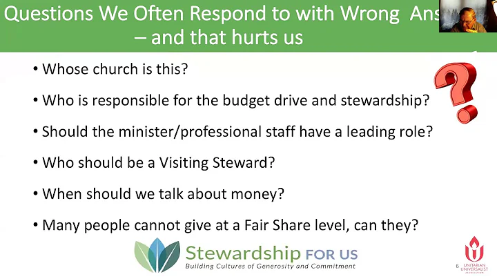 Stewardship Overview for Congregational Presidents...