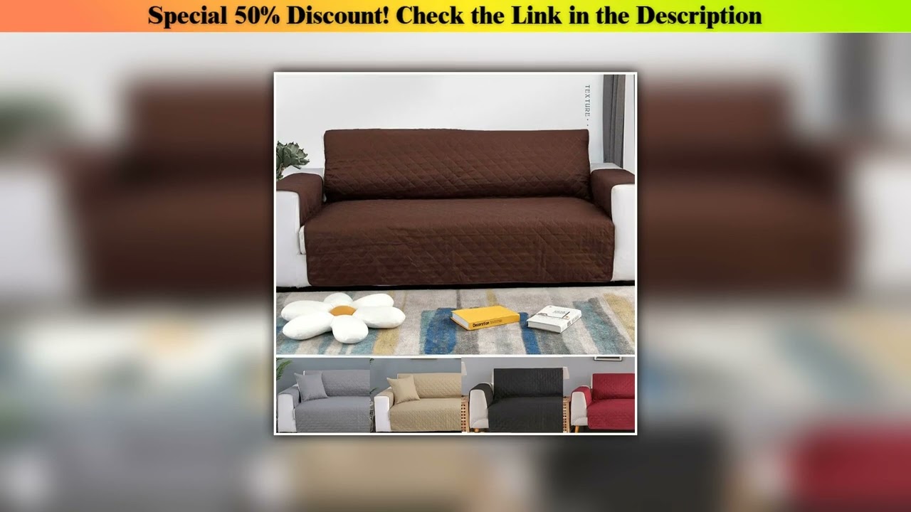 Unboxing Quilted Anti-wear Sofa Towel Pet Dog Kids Recliner Slipcovers Armchair sofa towel For Livi