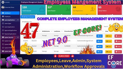 EP 47 Employees Management System With EFCore,MS SQL ASP.NET.CORE,Multiple User Approval Workflows🚀💥