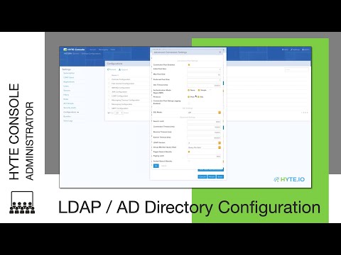 HYTE Console Online Admin Training - LDAP / Active Directory Configuration