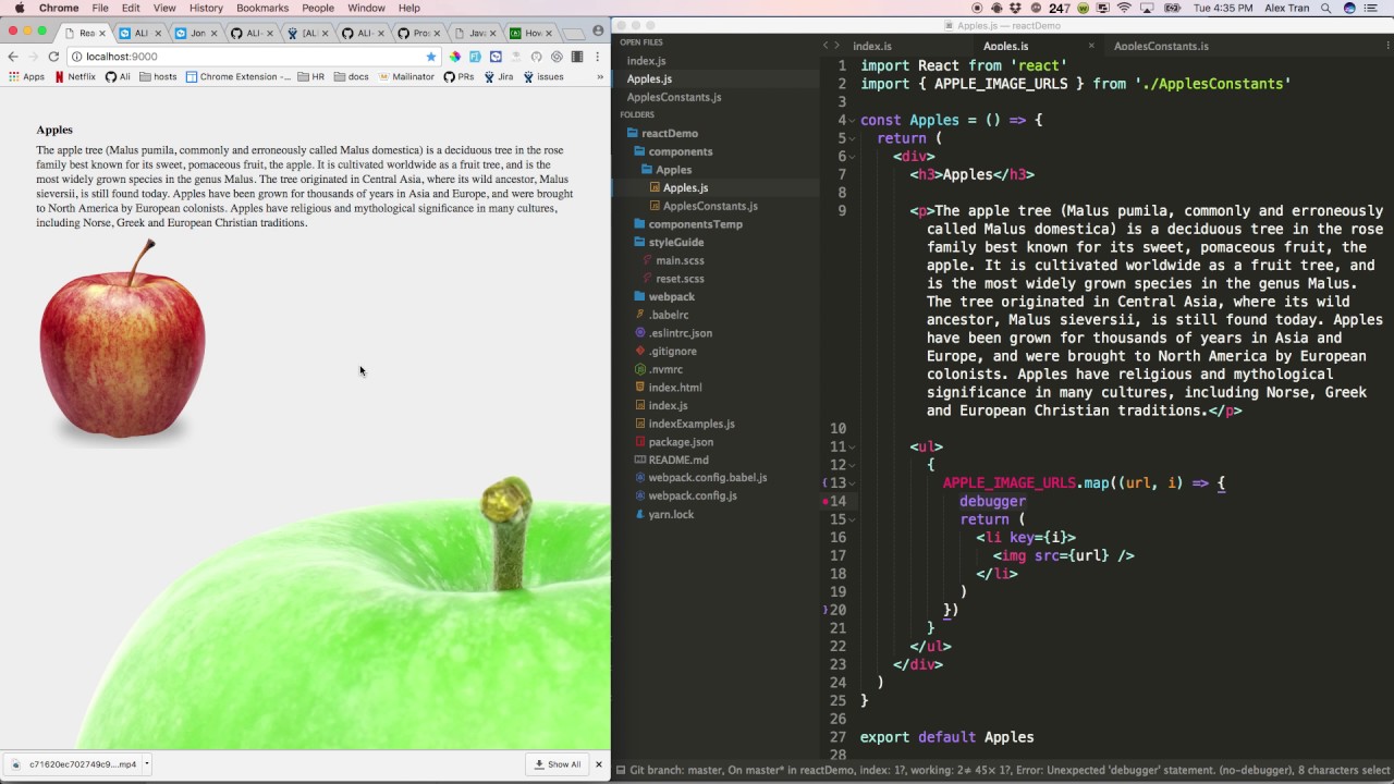 A demo showing how to create a component with ReactJS (2/4) - YouTube