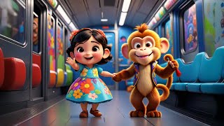 Magic Monkey In The Metro Kids Songs & Nursery Rhymes Fun Adventure Rhyme For Children