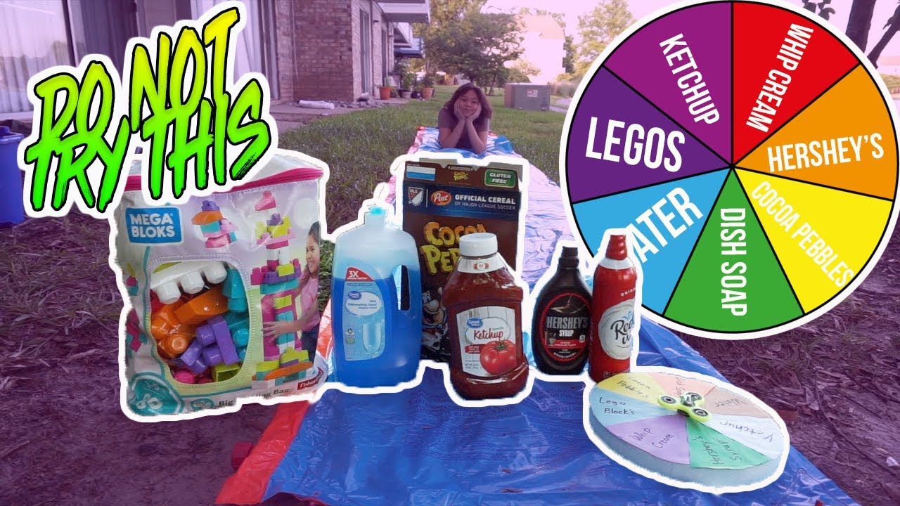 INSANE SLIP AND SLIDE SPIN WHEEL CHALLENGE! (gone wrong)