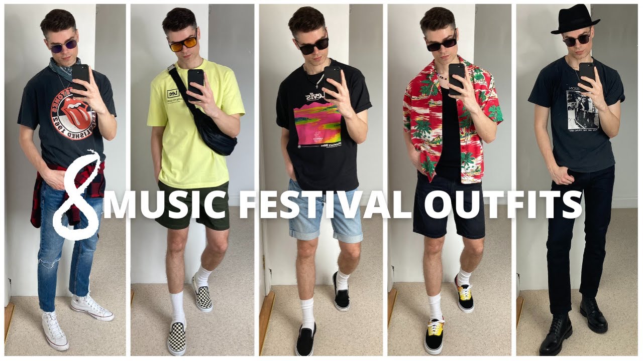 What To Wear To A Music Festival | 8 Outfits | Men's Fashion Inspiration -  YouTube