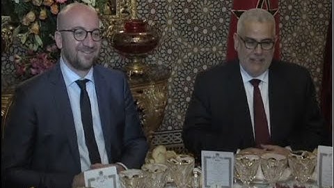 صاحب الجلالة يقيم مأدبة عشاء على شرف الوزير الأول البلجيكي ترأسها رئيس الحكومة