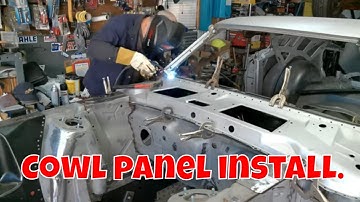 Cowl panel install in a classic mustang. Slither part 23