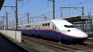 【4K】上越・北陸新幹線E4系「Max」(三菱IGBT-VVVF)、E7系・W7系(IGBT-VVVF)、E2系1000番台 到着・発車・通過シーン集 本庄早稲田駅にて 2021.4