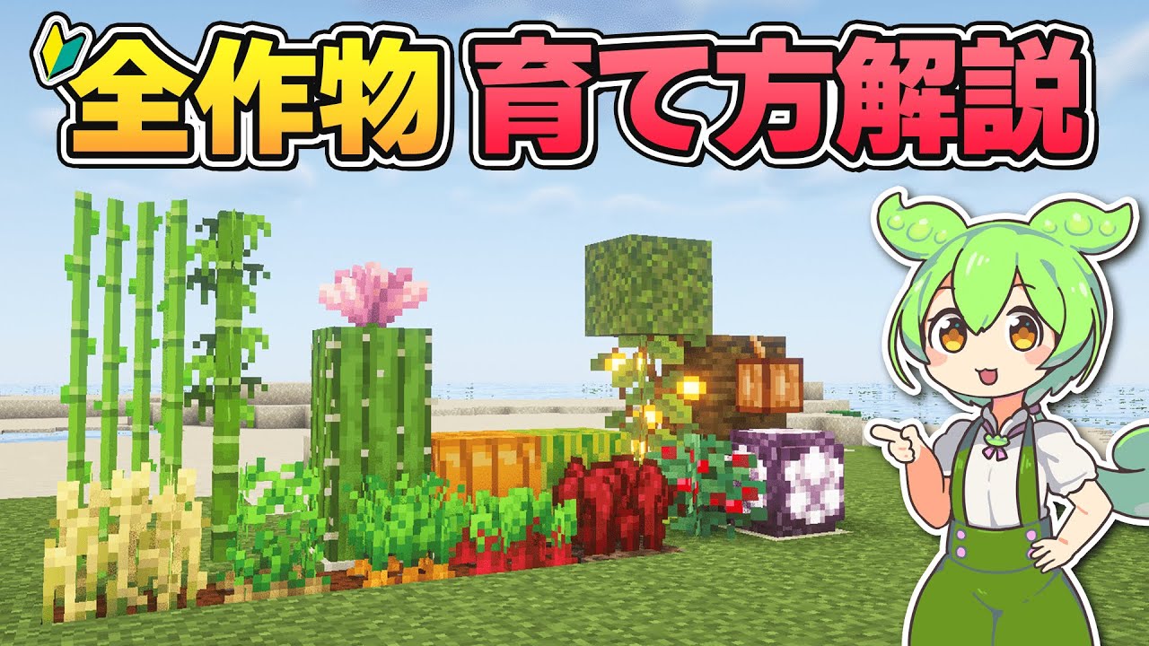 初心者向け！全作物 育て方ガイド｜畑の作り方、効率のいい育て方を徹底解説！【マイクラ／マインクラフト／Java版】