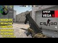 Ryzen 5 2500U + Vega 8 | CSGO - 1080p, 900p, 720p, 1024x768, 800x600