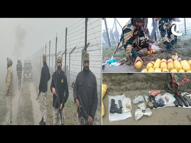 Drugs seized along India-Pakistan border in Punjab’s Gurdaspur, BSF jawan injured class=