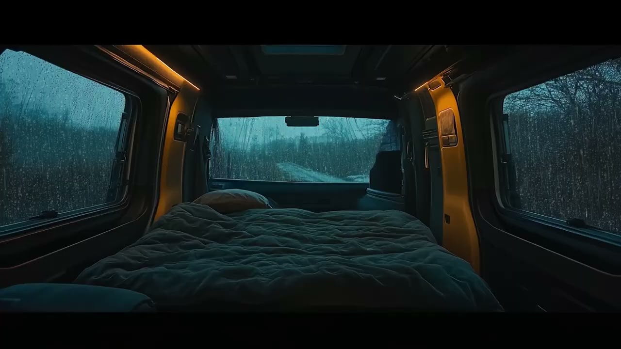 3 Hours⚡️ Rainy Forest Van Life for Better Sleep