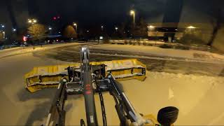 Curbtocurb Snow Plowing with an Arctic Sectional Miniloader