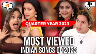 Some are VERY questionable| Waleska & Efra React to 2023s Most Viewed Indian Songs on YouTube