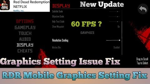 (60 Fps ? )Graphics Setting Issue Fix In RDR Mobile | Red Dead Redemption Graphics Setting Issue Fix