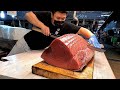 The Bluefin Tuna King  at Donggang Fish Market黑鮪魚戰斧肋排烤 — Grilled Tomahawk Ribeye & Sashimi in Taiwan