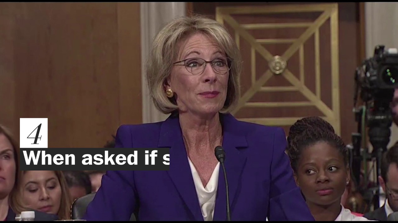 6 head-scratching moments from Betsy DeVos's confirmation hearing
