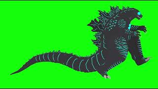 Godzilla Stomping Green Screen