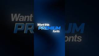 🎨 7 Fonts Every Video Editor MUST Use 🔥(Comment “Fonts”) #fonts #aftereffects #animation #texts